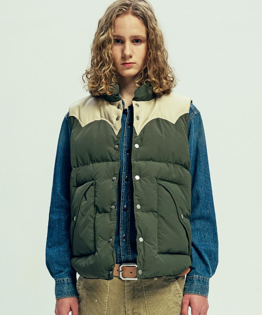Knd 70S Wyo Padded Ski Vest Olive Khaki
