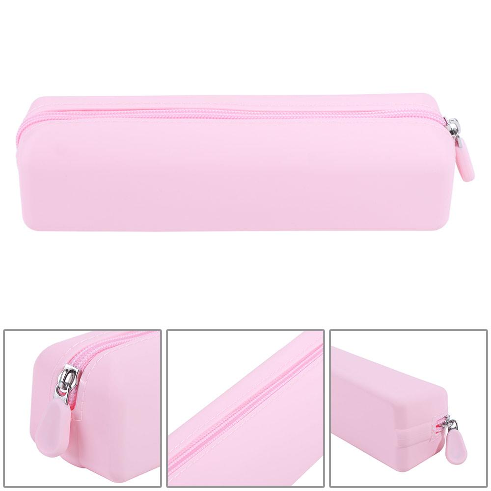 with Zipper Pencil Case Large Capacity Cosmetics Storage Bag Durable Pen Bag  Stationery