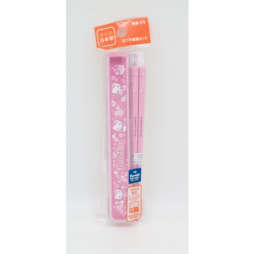 OSK Chopstick Box Set with Pull Lid, Hello Kitty Sakura, HS-11