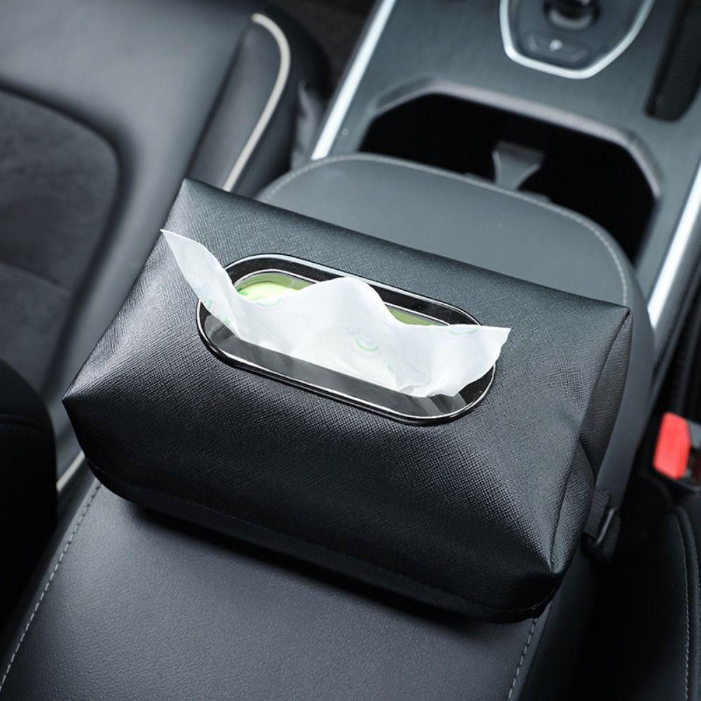 PU Leather Car Tissue Holder Practical Automotive Napkin Holder  Car Interior Accessories