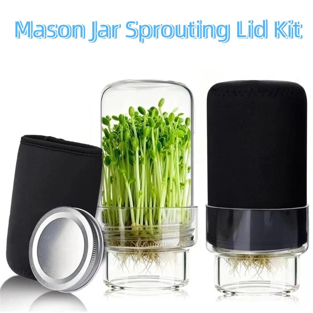 Blackout Sleeves Glass Sprout Growing Set Drain Cover Sprout Growing Container  Home Gardeners