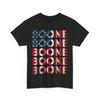 Boone Personalized Name Vintage Retro US Flag Woman Man T Shirt