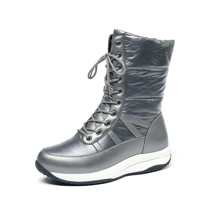 Dámské sněhule zimní teplé a pohodlné protiskluzové boty s dlouhým vlasem velká velikost ležérní bavlněné boty