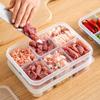 4/6-Grids Fridge Sealed Fresh-Keeping Box With Lid Plastic Freezer Food Storage Box Reusable Food Container For Kitchen