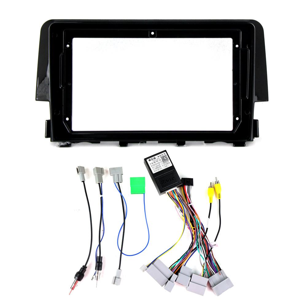 

Автомобильный адаптер для рамки фасции Android большой экран радио монтажная панель комплект для Honda Civic 2016 2017 2018 2019 2020 9 дюймов Canbus Box