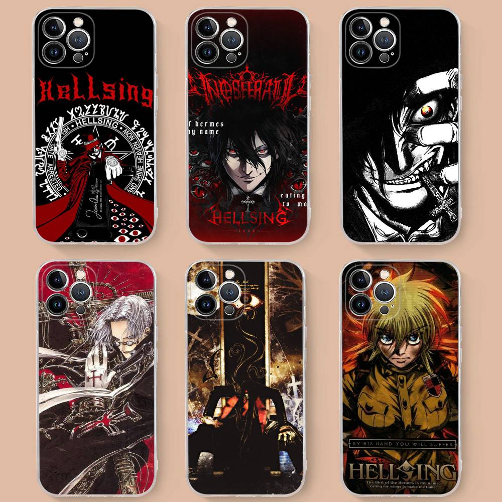 Horror Anime Hellsing For IPhone 11 12 13 14 15 16 17 Pro Max Plus 13 Mini Silicone Soft Transparent Back