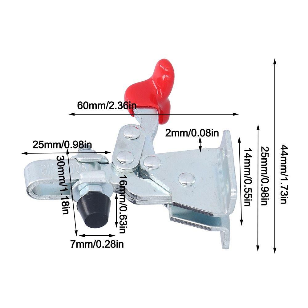 Adjustable Fixture Clamp Silver Quick Release Clamp Heavy Toggle Clamp Metalworking