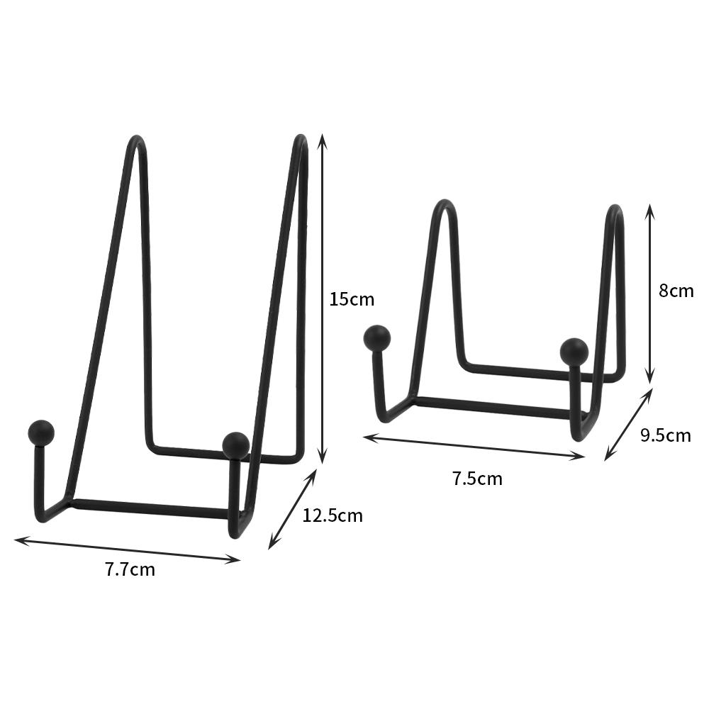 8cm/15cm Metal Picture Photo Frame Display Stand Plate Holder Dish Rack for Small Easel Card Platter Tabletop Art In Home Office