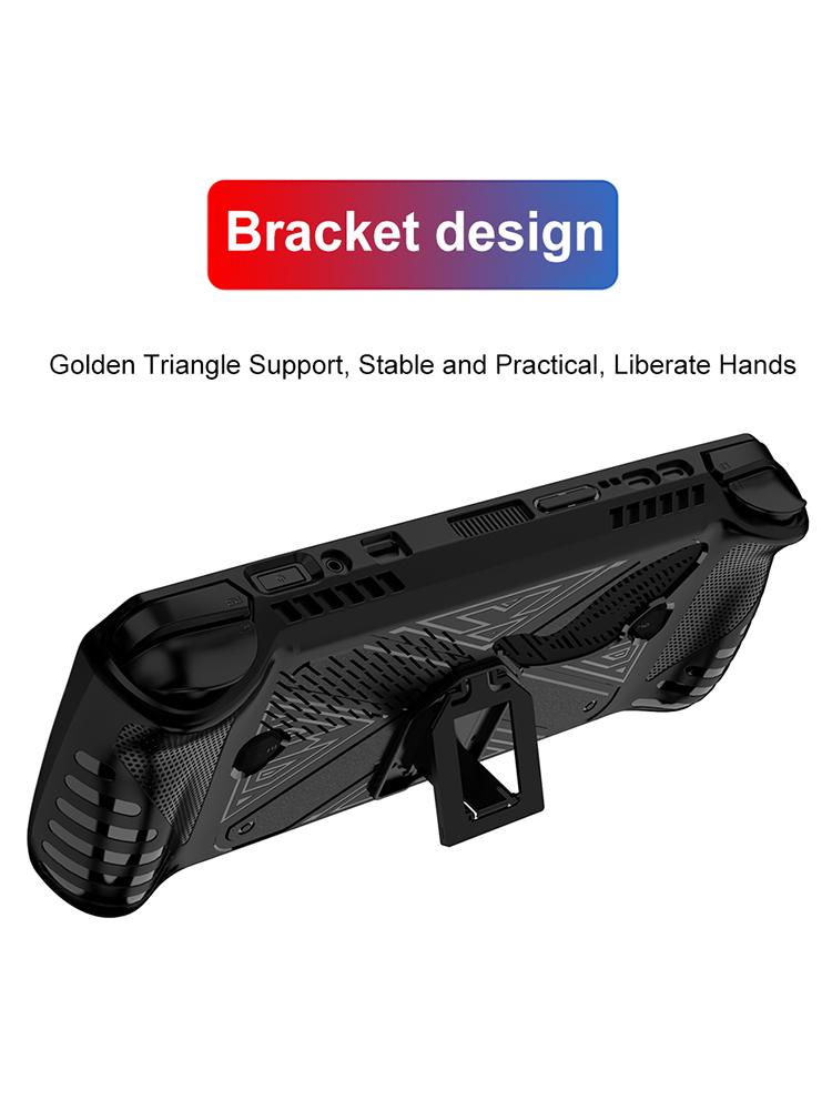 For ASUS ROG ALLY X Game Console Protective Cover With Bracket TPU Soft Protective Shell Shockproof Anti-Scratch Protector  Case
