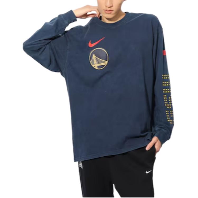 Nike Golden State Warriors Courtside City Edition Men's Nike Nba Max90 Long Sleeve T Shirt HJ2550-419