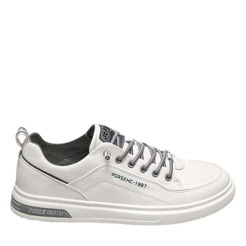 Trendy Versatile Cloth Shoes Men's Spring New Breathable White Shoes Men's Sports and Leisure Board Shoes Trendy Shoes