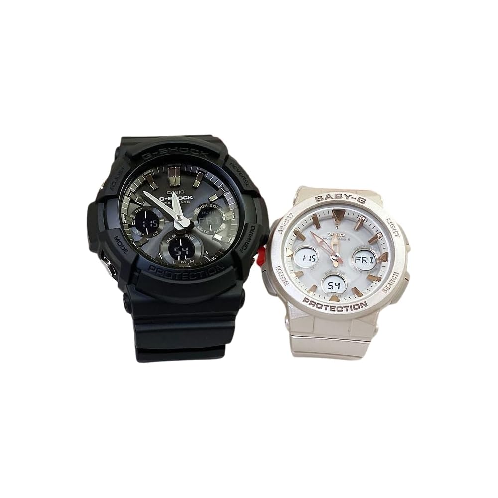 

Casio G-Shock Baby-G Analog-Digital Solar Pair Watches GAW-100B-1AJF BGA-2510-4AJF with Original Case Set