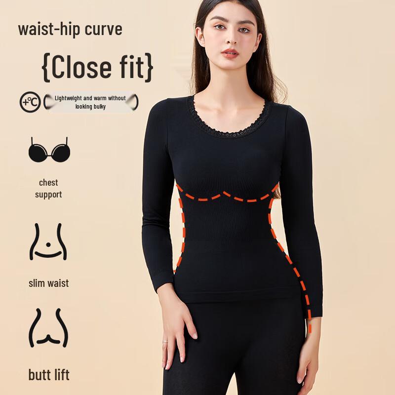LANGSHA Women's Modal Cotton Slim-Fit Thermal Underwear Set