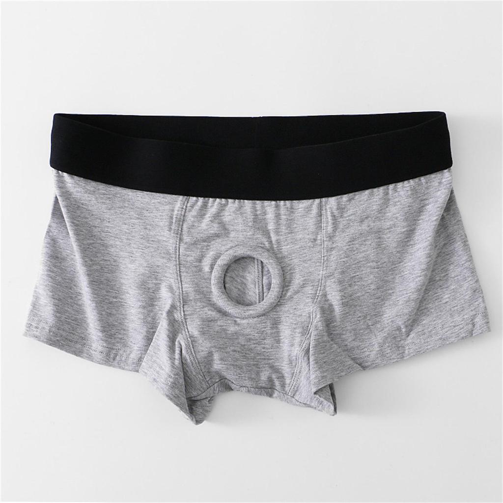Men's & Women's Flirty Cotton Boxer Briefs with 4.5CM Silicone Ring, Breathable and Comfortable.