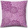 Purple Geometric Flower Text Printing Series Pattern Pillowcase Square Pillowcase Home Office Decoration Pillowcase