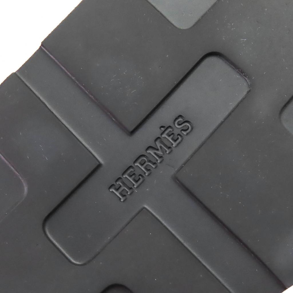 HERMES Sandals Galaxy H Diama Leather Strap black Women 37.5 231162Z Used