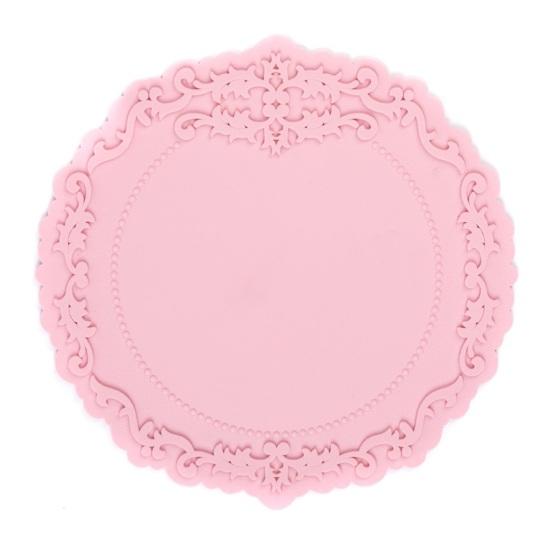 Silicone Placemat Nordic Vintage Lace Pattern Table Mats Heat Resistant Trivet for Hot Dishes Non-Slip Coaster for Kitchen Table