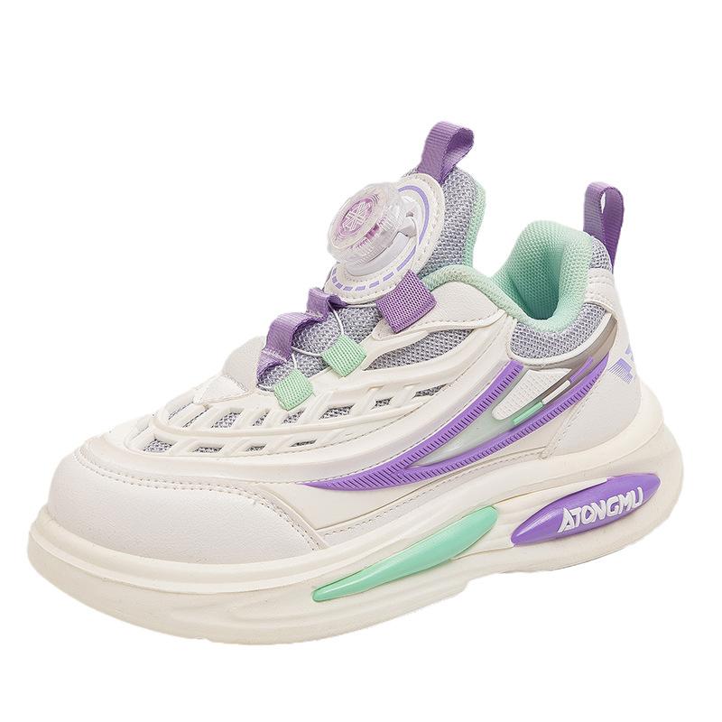 

Rotating button mesh breathable cool boys basketball shoes spring and autumn new girls daily versatile sports shoes tide 33 yards inner length about 19.7CM