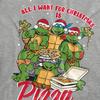 Teenage Mutant Ninja Turtles Womens/Ladies All I Want For Christmas Is Pizza Heather T-Shirt
