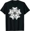 Men's and Women's T-shirts NEW LIMITED Pentagram Cat Premium Gift Idea Tee T-Shirt S-3XL