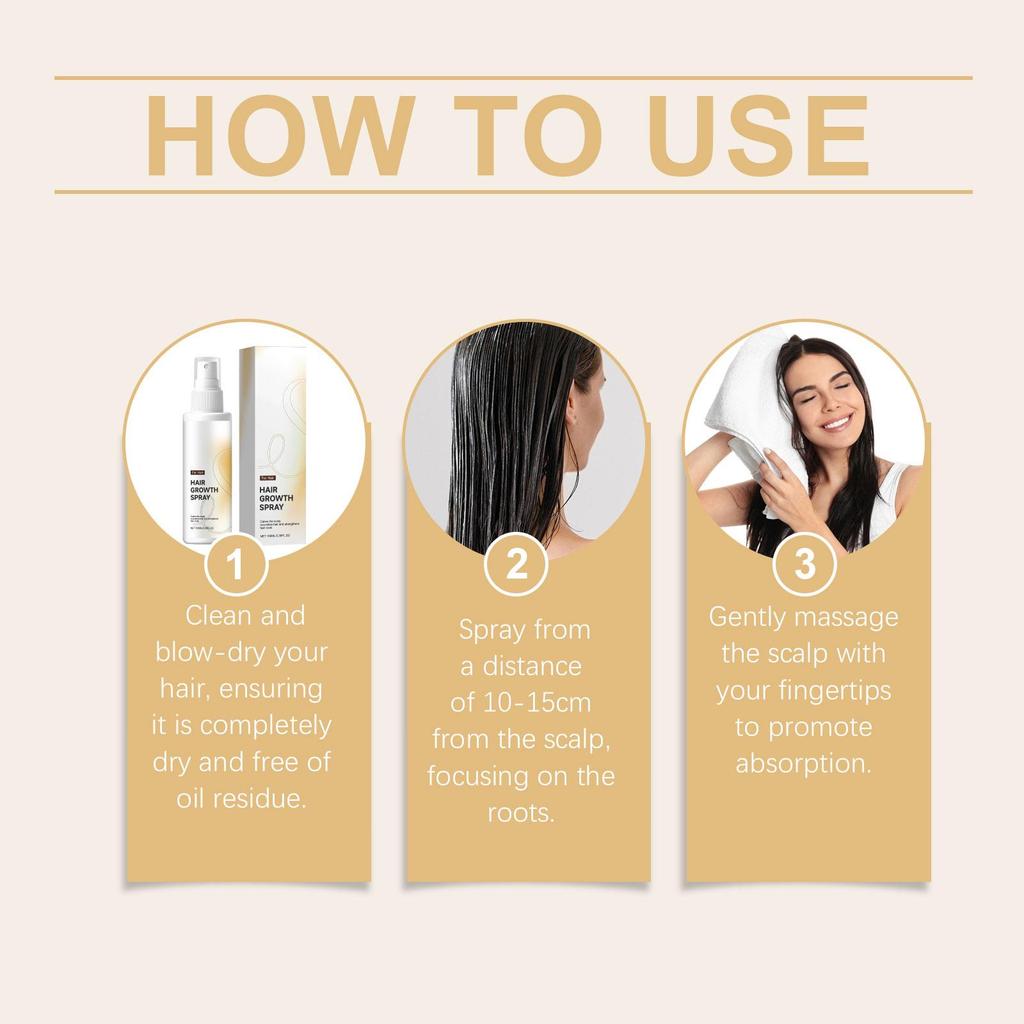 Haarwachstumsspray Beruhigt die Kopfhaut Fördert die Haargesundheit Stärkt die Haarwurzeln Spendet tiefen Feuchtigkeit Ölregulierende Formel