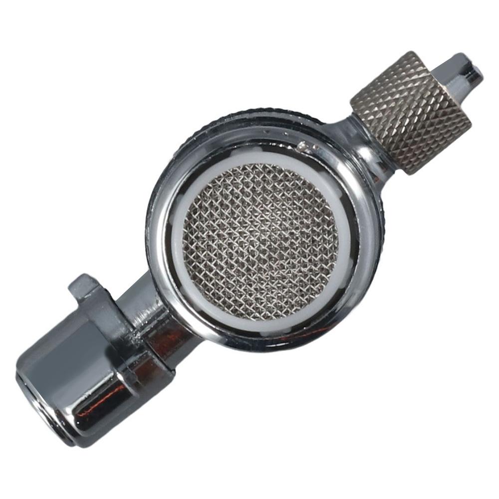 Silver Above Counter Sprayer Attachment Water Diversion Sink Faucet Diverter Valve 1/4" RO Tubing