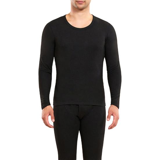 2 Teile/Satz Winter Herren Thermounterwäsche Set Rundhals Langarm Warm Dick Hohe Elastizität Slim Fit Offener Schritt Männer Pyjama Set Sport Trainingsanzug Oberteil