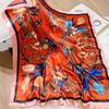 Popular Shawls Europe And America Fashion Bandannas Wild leopard print Sunscreen 90X90CM Bandanna Luxury Square Silk Scarves