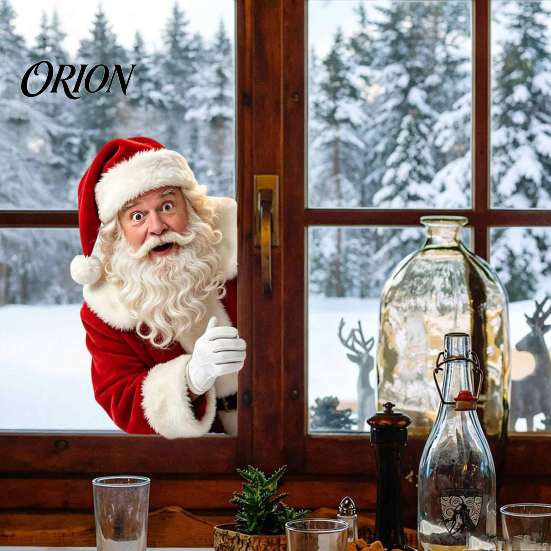 Xmas Window Clings Peeking Santa Claus Static Cling, No?Glue Christmas Sticker, Creative Holiday Gifts Reusable Glass Decal, Atmosphere Decor