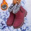 Fashion Furry Snow Boots Women 2025 Winter Retro Thick Bottom Warm Middle-aged Cotton Botas Casual Short Plush Side Zip Mom's Shoes