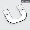 Custom 3D Car Number Alphabet Stickers Zinc Alloy Metal Chrome Emblem Scratch Proof Durable for Auto Badge Motorcycle Laptop Decor