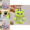 Cute Cat Plush Keychain With Flower Shirt And Sunglasses Design For Key Holder And Accessory