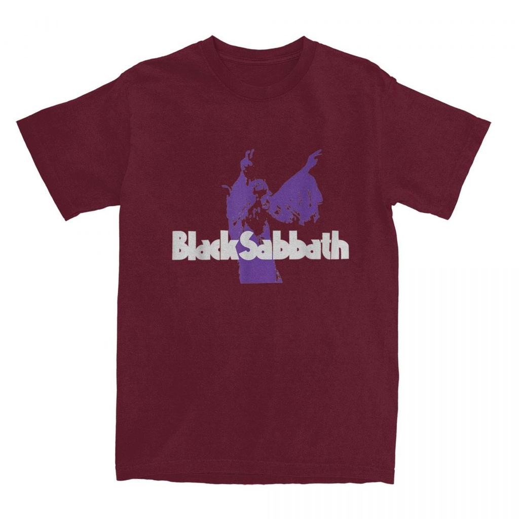 Camiseta Morada Oficial Merch de Black Sabbaths para Hombres y Mujeres Música Metal Camiseta de Algodón Puro Ropa Camisetas Vintage