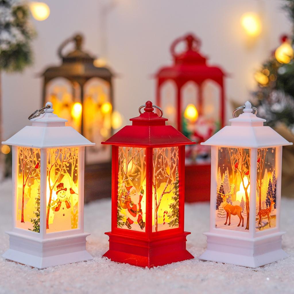 Christmas Lantern Light Ornament Merry Christmas Decorations for Home 2025 Navidad Christmas Tree Decor Xmas Gift New Year 2025
