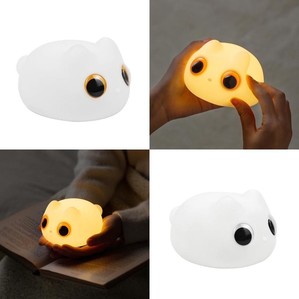 Pat Silicone Small Night Light Bedroom Sleeping Woman Birthday Gift Usb Charging