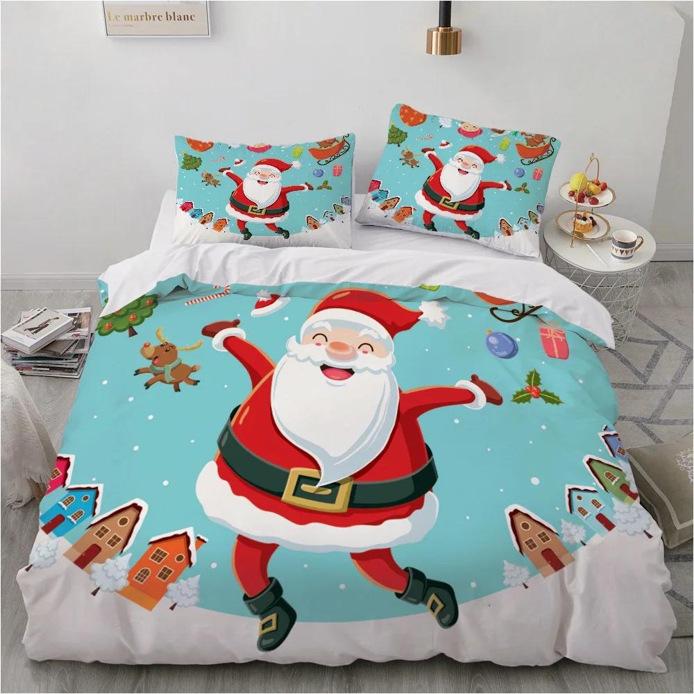 

3-Piece Christmas Snowflake Pattern Duvet Cover Set - Soft Breathable Winter Theme - Perfect for Bedroom and Guest Room Decor EU Single135x200cm