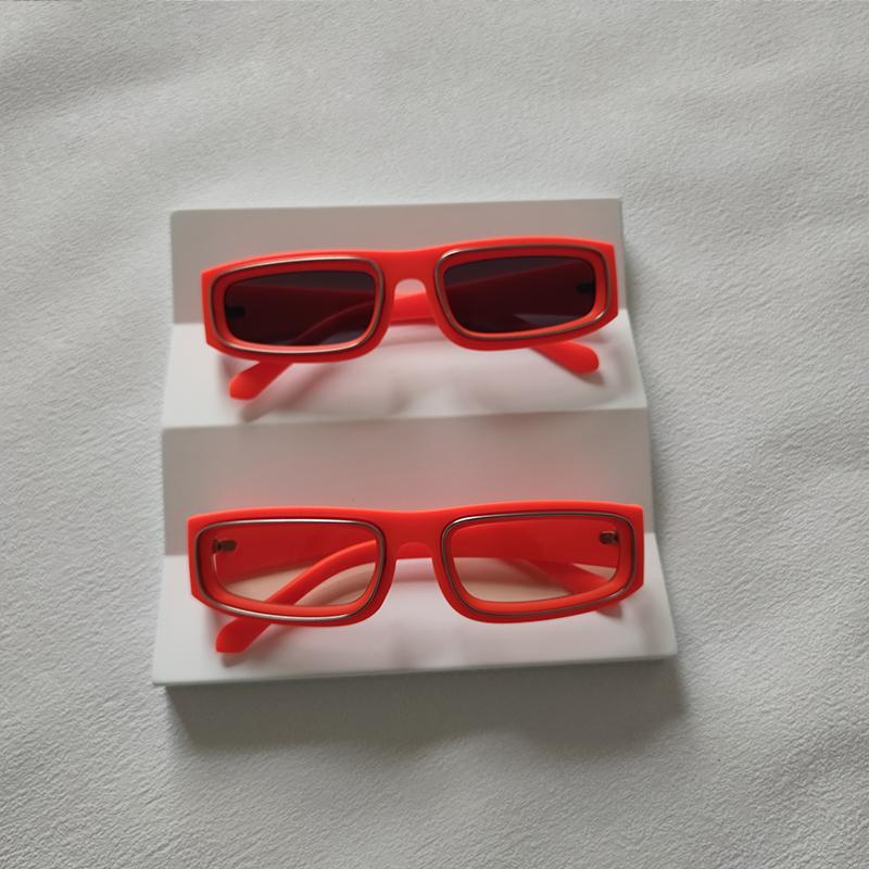 2 Pairs Per Set Small Frame Rectangle Sunglasses For Men Women Fashion Square Outdoor Eyewear Trendy Party Sun Glasses UV400