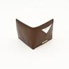 Leather Wallet 1B Brown -Croc-Look Nappa Leather Men's Wallet with Coin Pocket & 6 Card Slots