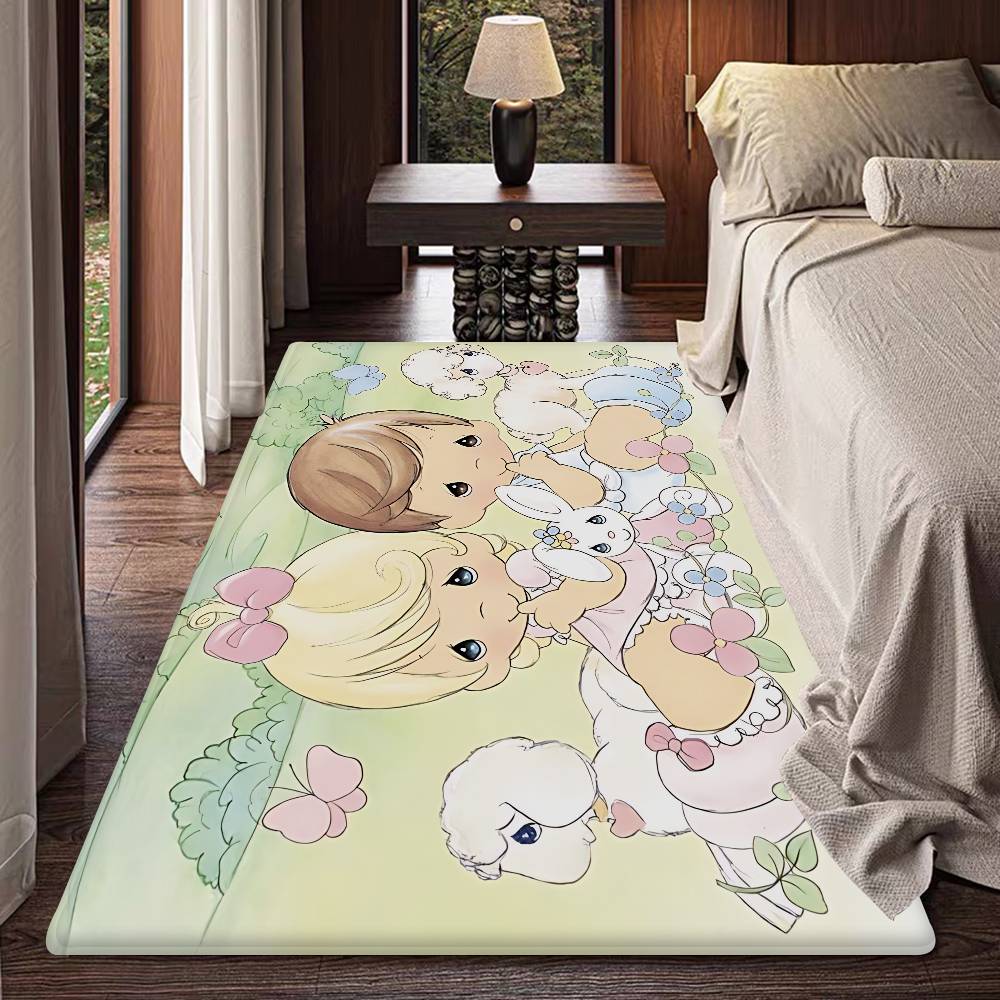 Precious Moments Cute Floor Mat Rectangle Anti-slip Home Soft Badmat Front Door Indoor Outdoor Mat Welcome Doormat