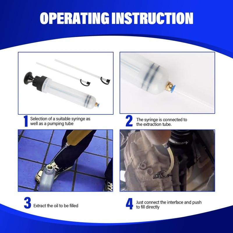 1 Set Auto Oil Change Syringe Car Brake Fluid Extractor With Hose Dual Purpose Oil Change Tool 200/500Cc Automotive Supplies