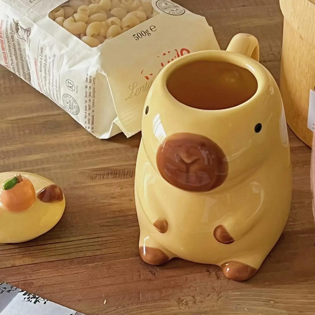 Uroczy Kreskówkowy Ceramiczny Kubek do Kawy Roller 16 oz Kubek do Kawy z Pokrywką Kubek Delfina Zabawny i Unikalny Damski Kubek do Kawy Prezent