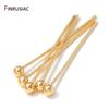20-40Pcs/Lot 14/18K Gold Plated Brass Ball Pins,Pins For Jewelry,Ball Head Pins For Jewelry Making Supplies,DIY Accessories