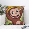 Federa Cuscino Cartone Animato Curious George Federa Cuscino Vintage Per Divano Decorazione Casa Federe Quadrate Regalo