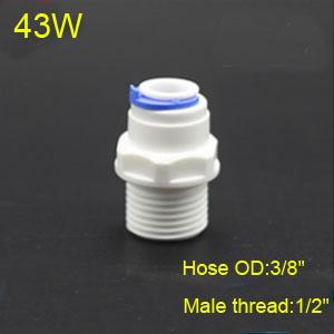 1/4" 3/8" OD Hose Tube 1/4" 1/2" 3/4" 1/8" Plastic Pipe Quick Connectors RO Water Connector Fittings Reverse Osmosis System