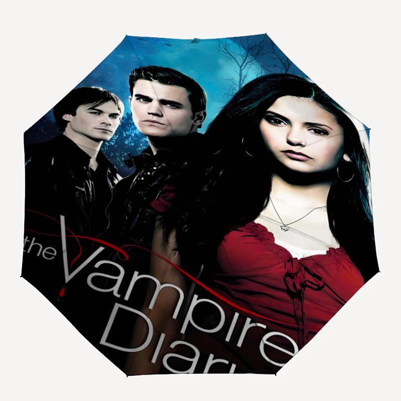 1pc The Vampire Diaries1 Umbrella, Sun Protection, And UV Shielding. It Has Eight Sturdy Ribs for Outdoor Use And Perfect Gift