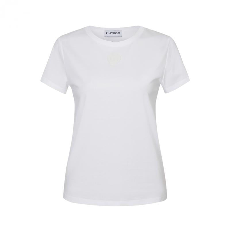 Playboo Simple Patch Tee White