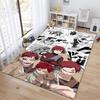 Japanese anime cartoon NARUTO's famous Uzumaki Naruto rug, soft decorative home furnishing, bedroom office chair pad, outdoor picnic carpet Y12
