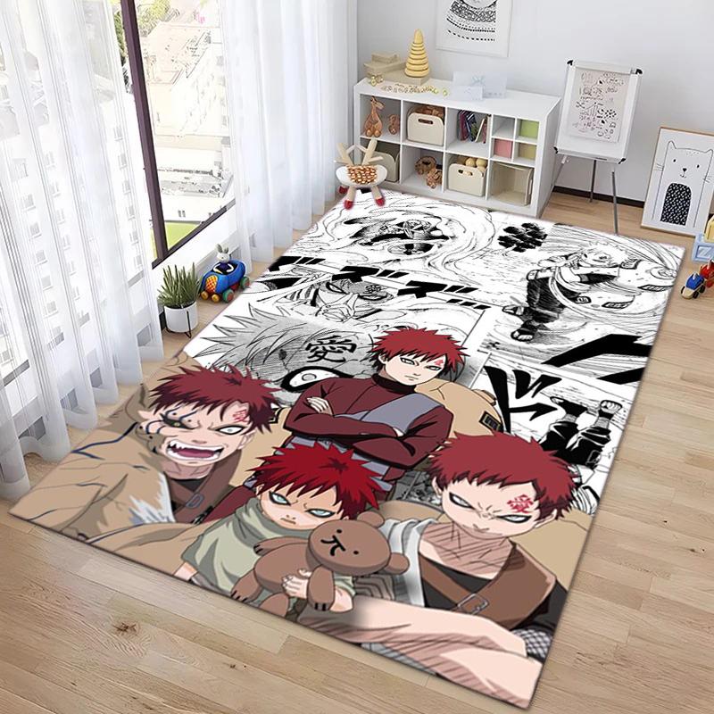 Japanese anime cartoon NARUTO's famous Uzumaki Naruto rug, soft decorative home furnishing, bedroom office chair pad, outdoor picnic carpet Y12