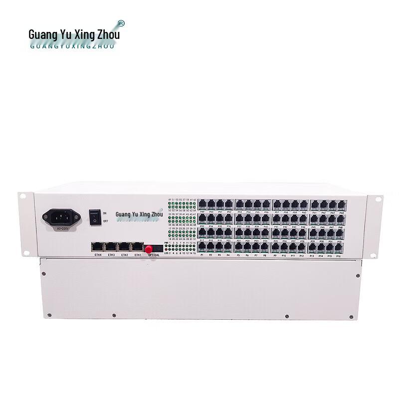 GY-P64FE4-W 64-Channel Telephone & 4-Port 100M Network Fiber Optic Multiplexer
