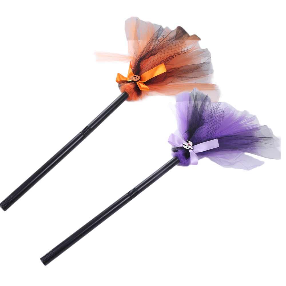 Plastic Witch Broomstick Simulation Magic Witch Broom Halloween Witch Broom  Cosplay Party